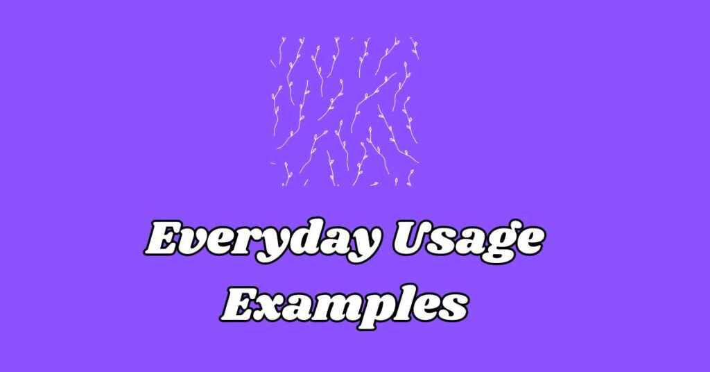 Everyday Usage Examples